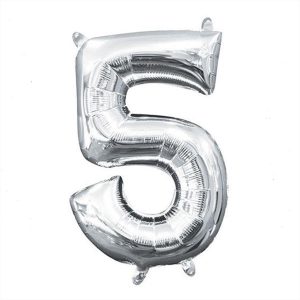 בלון סיפרה "5" בכסף