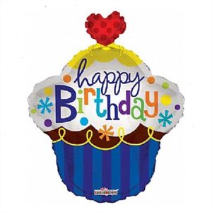 בלון קאפקייק צבעוני HAPPY B