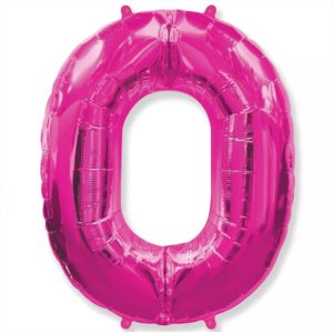 בלון סיפרה "0" ורוד פוקסיה