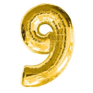 בלון סיפרה "9" זהב