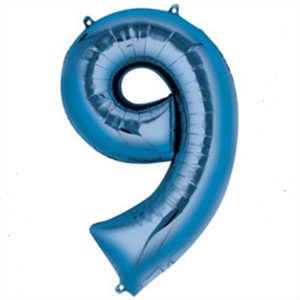 בלון סיפרה "9" כחול