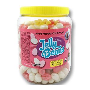 ג'לי בינס מבריק ורוד לבן