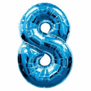 בלון סיפרה "8" כחול