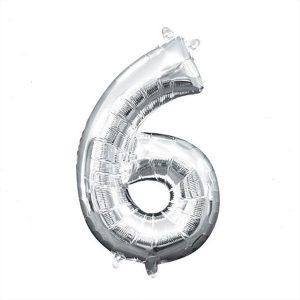 בלון סיפרה "6" בכסף