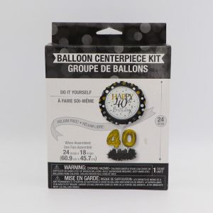 קישוט מרכז שולחן מבלונים גיל 40