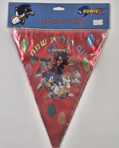 שרשרת דגלים משולשים סוניק