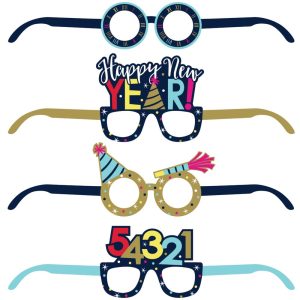משקפיים מנייר "Happy New Year"